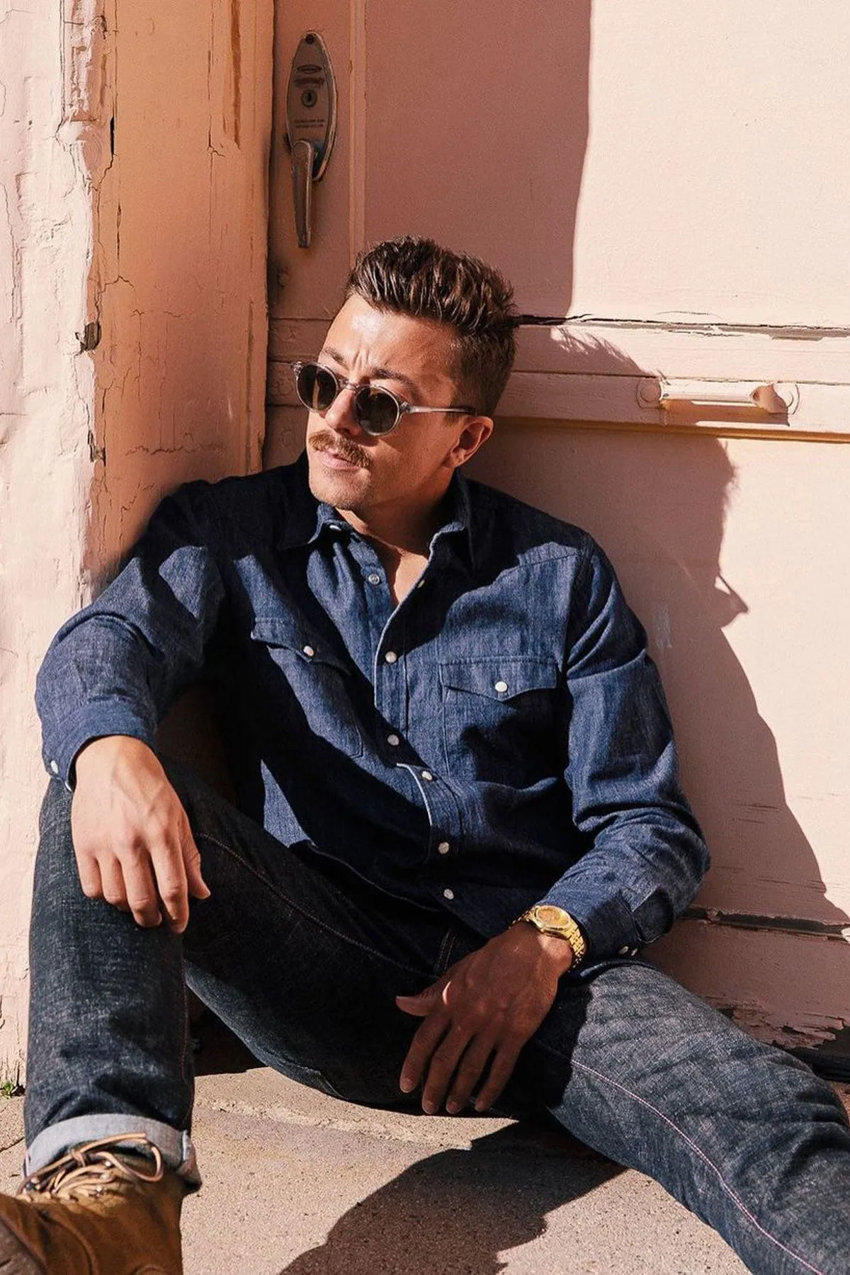 West Major - 6 oz. Organic Indigo Denim Western Shirt