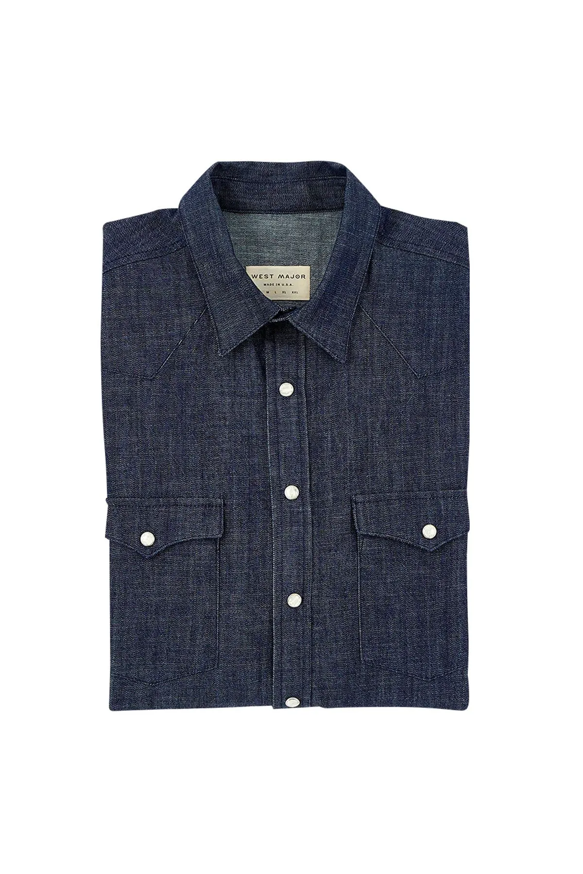 West Major - 6 oz. Organic Indigo Denim Western Shirt