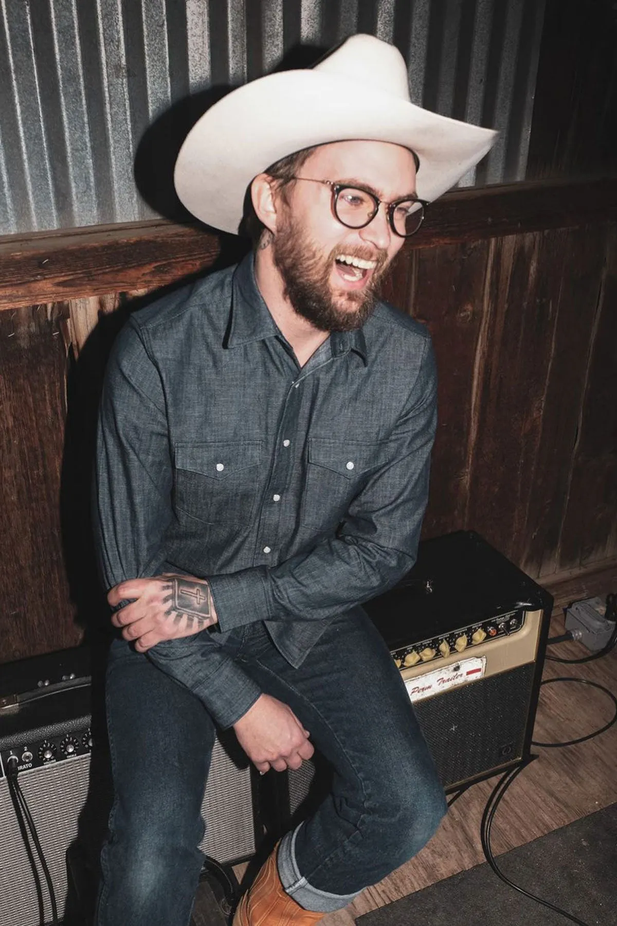 West Major - 6 oz. Organic Indigo Denim Western Shirt
