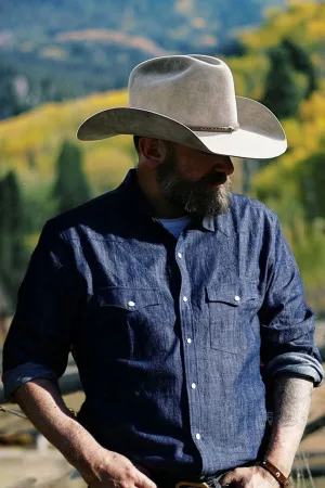 West Major - 6 oz. Organic Indigo Denim Western Shirt
