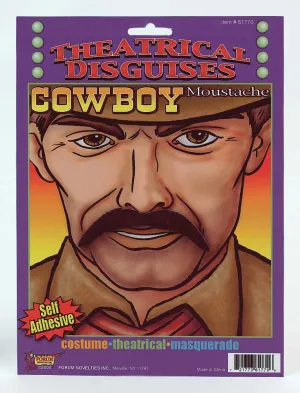 Western Cowboy Costume Black Moustache