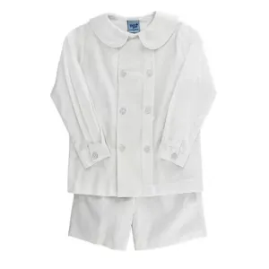 White Corduroy Short Set
