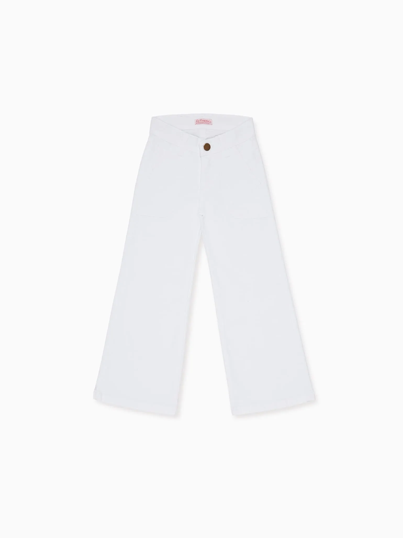 White Enola Girl Wide Leg Jeans