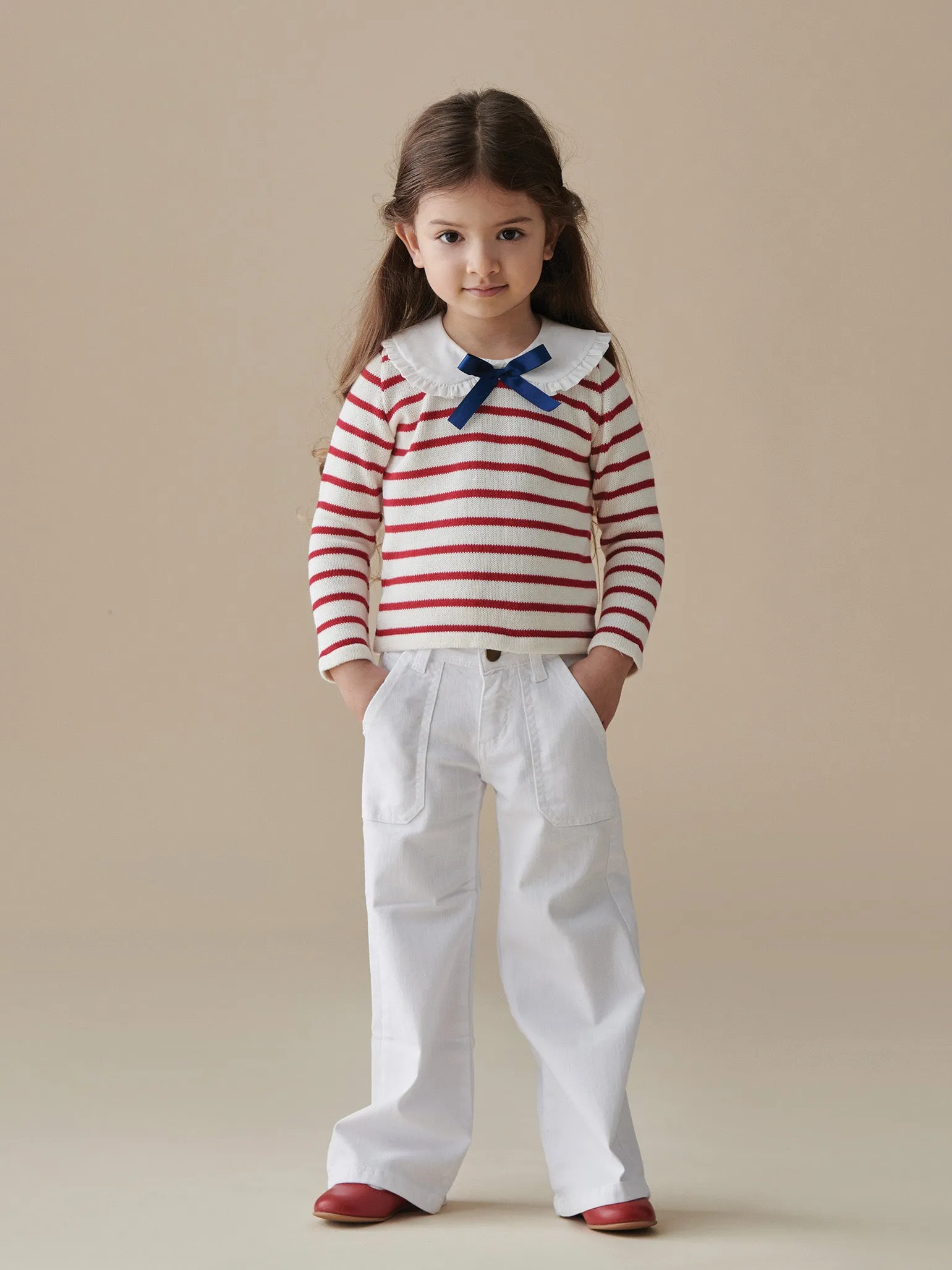White Enola Girl Wide Leg Jeans
