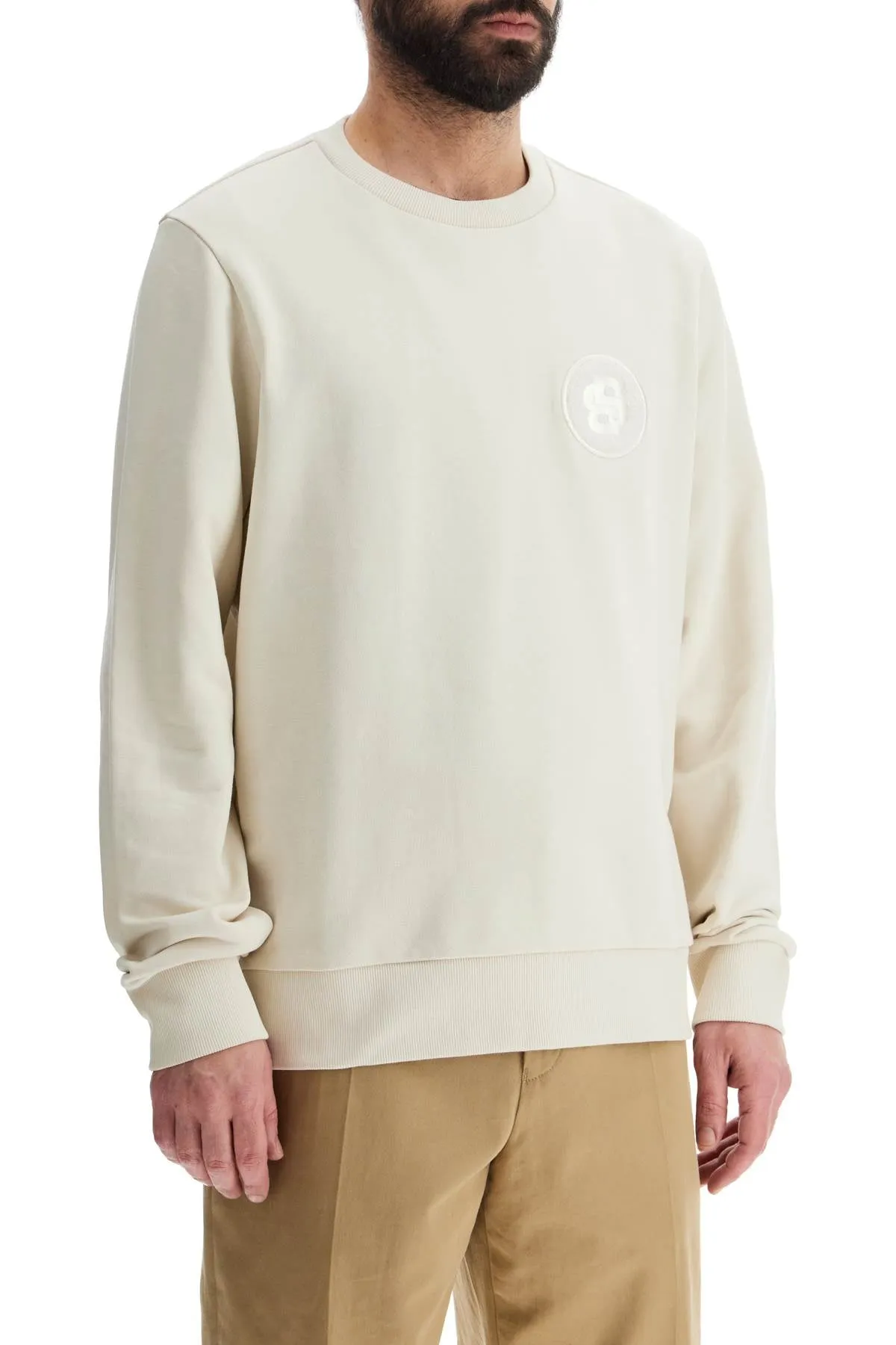 white loose fit long sleeve sweatshirt c-sharpi 08 50523918 OPEN WHITE