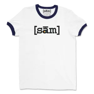 White/Navy Ringer T-shirt