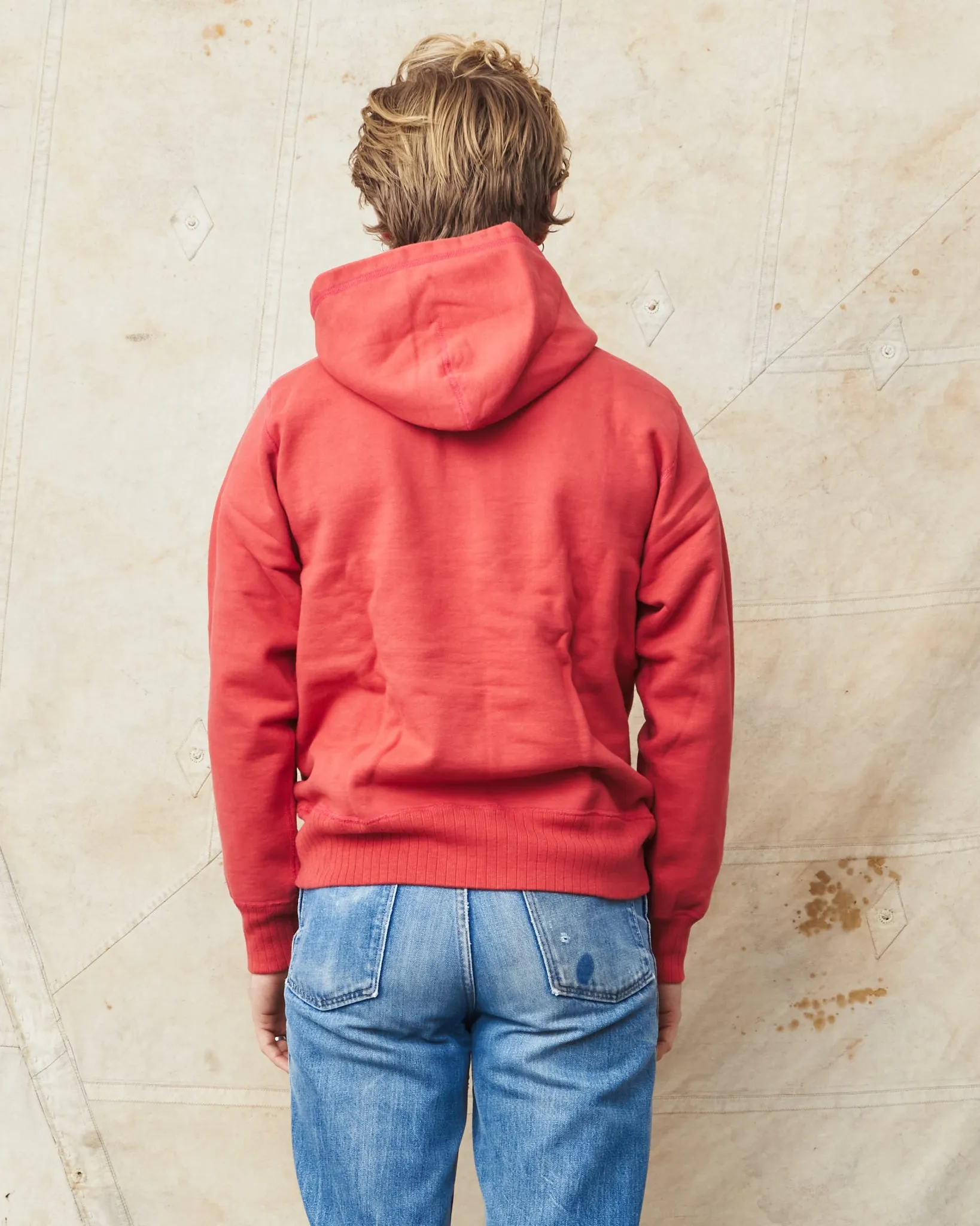 Whitesville Heavyweight Loop-Wheeled Hoodie Red WV67729
