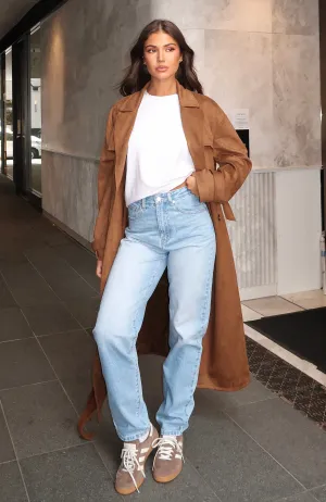 Who's That Girl High Rise Straight Leg Jeans Vintage Mid Blue