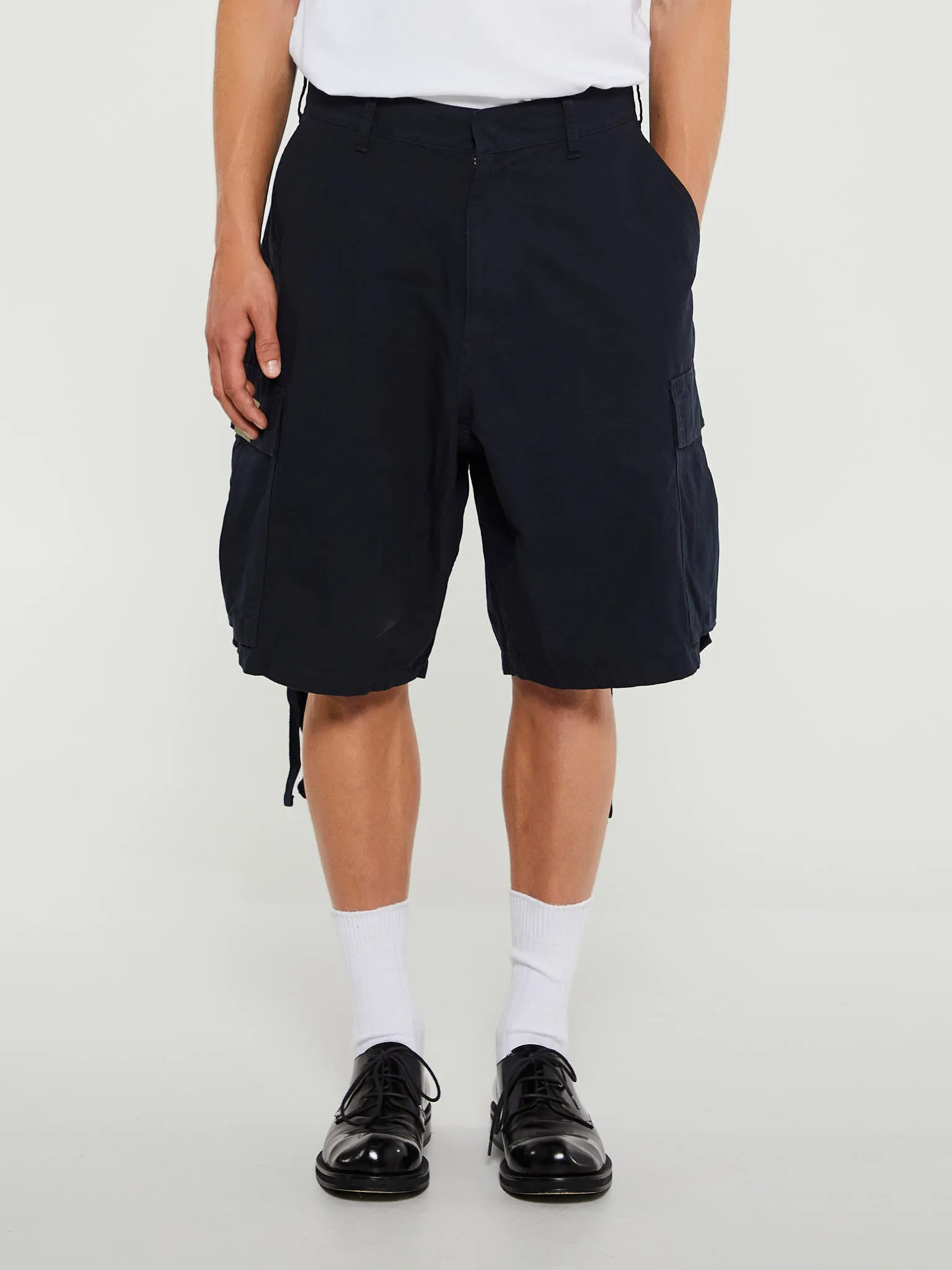 Wide Cargo Shorts in Navy