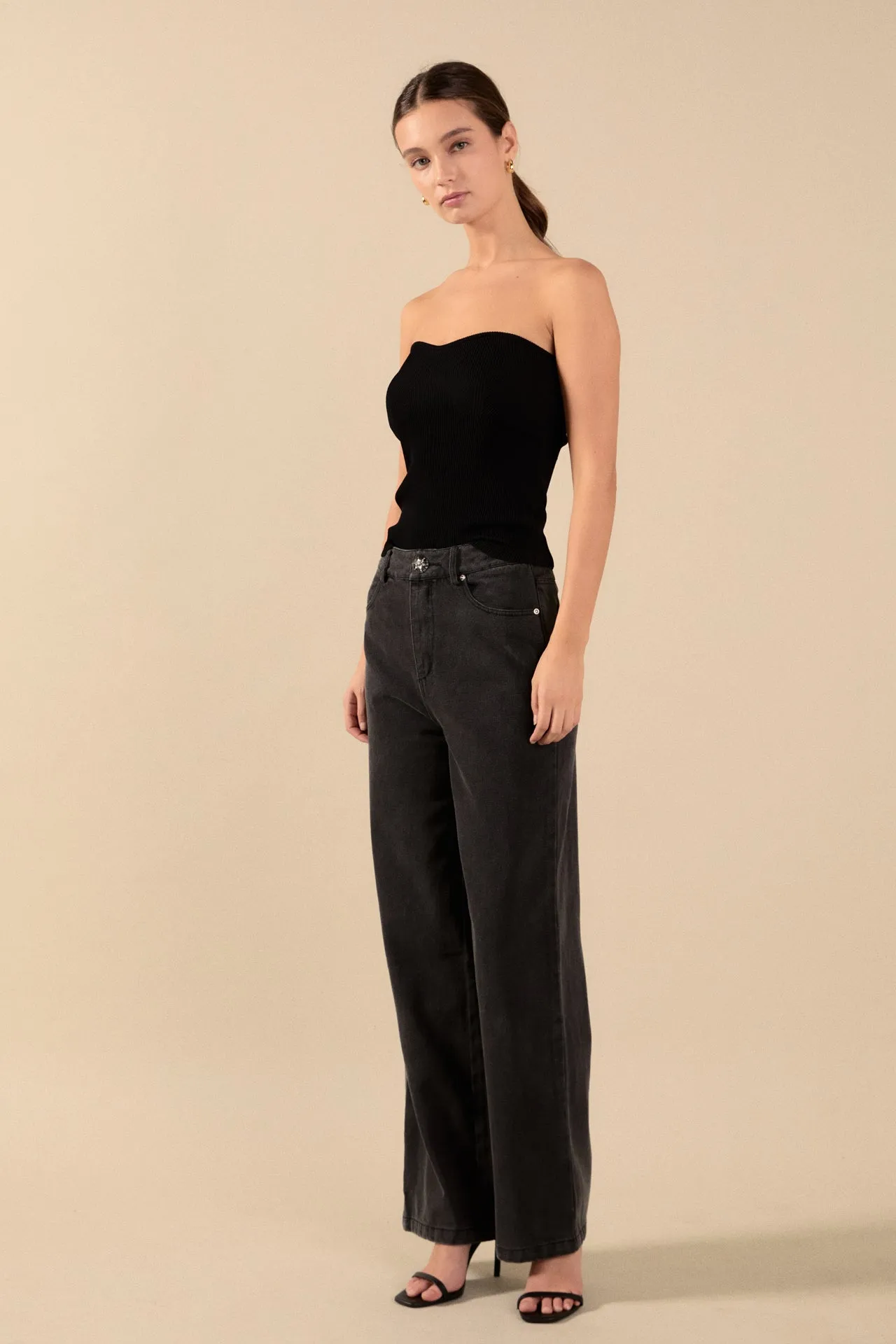 Wide Leg High Waisted Jeans