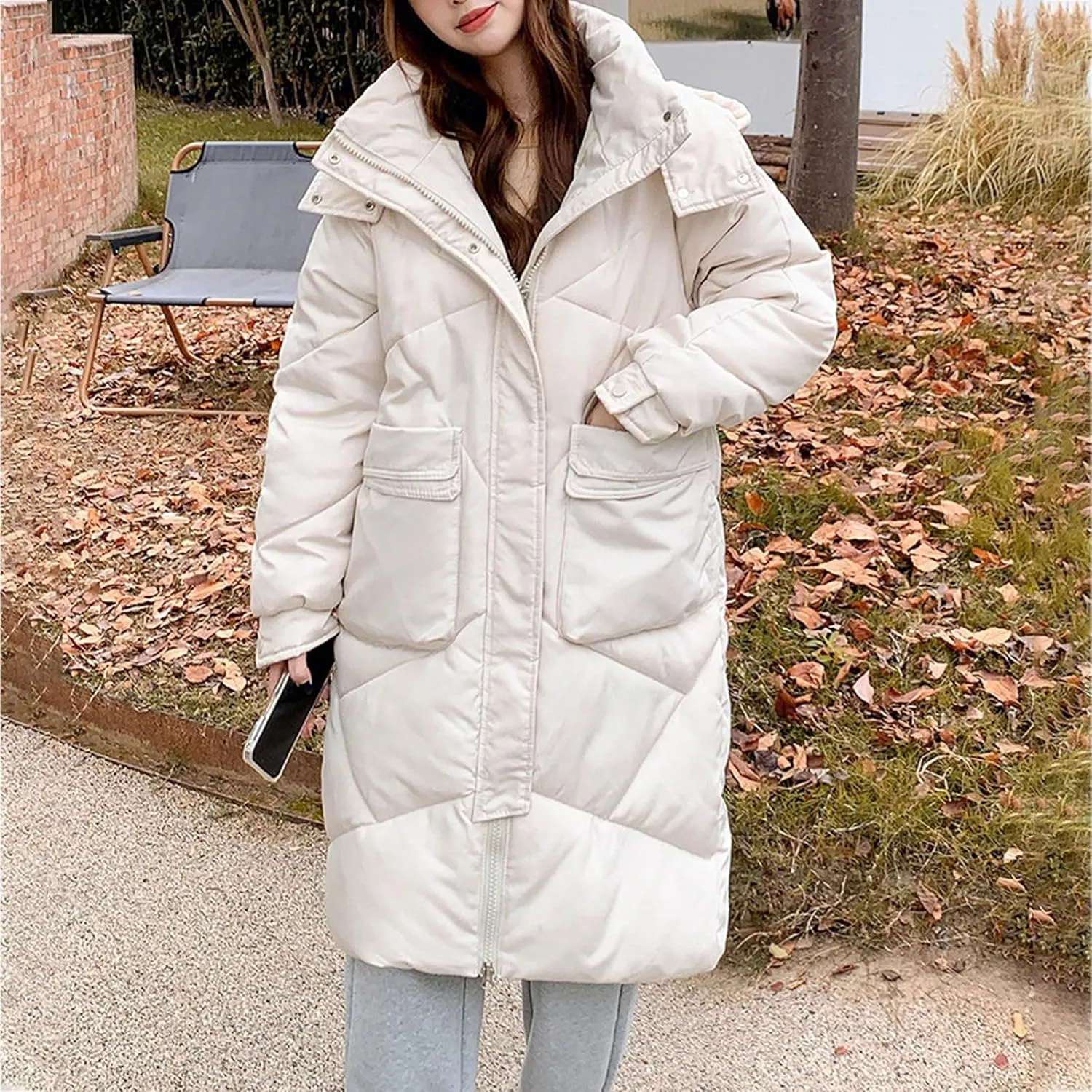 Winter Coats for Women Long Quilted Lightweight Jackets Plus Size Thicken Warm Puffer Jackets Outerwear Maxi Down Coats