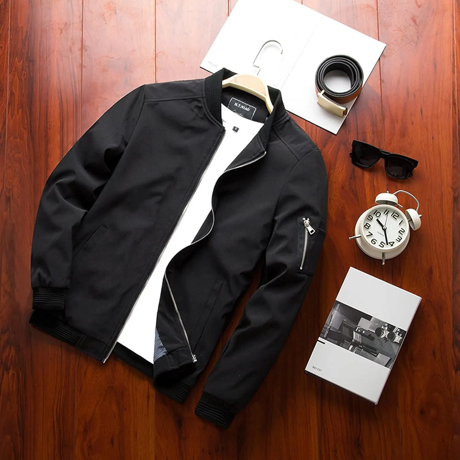 Winter Jackets for Men Men's Jacket Slim Fit Lightweight Softshell Flight Bomber Jacket Coat
