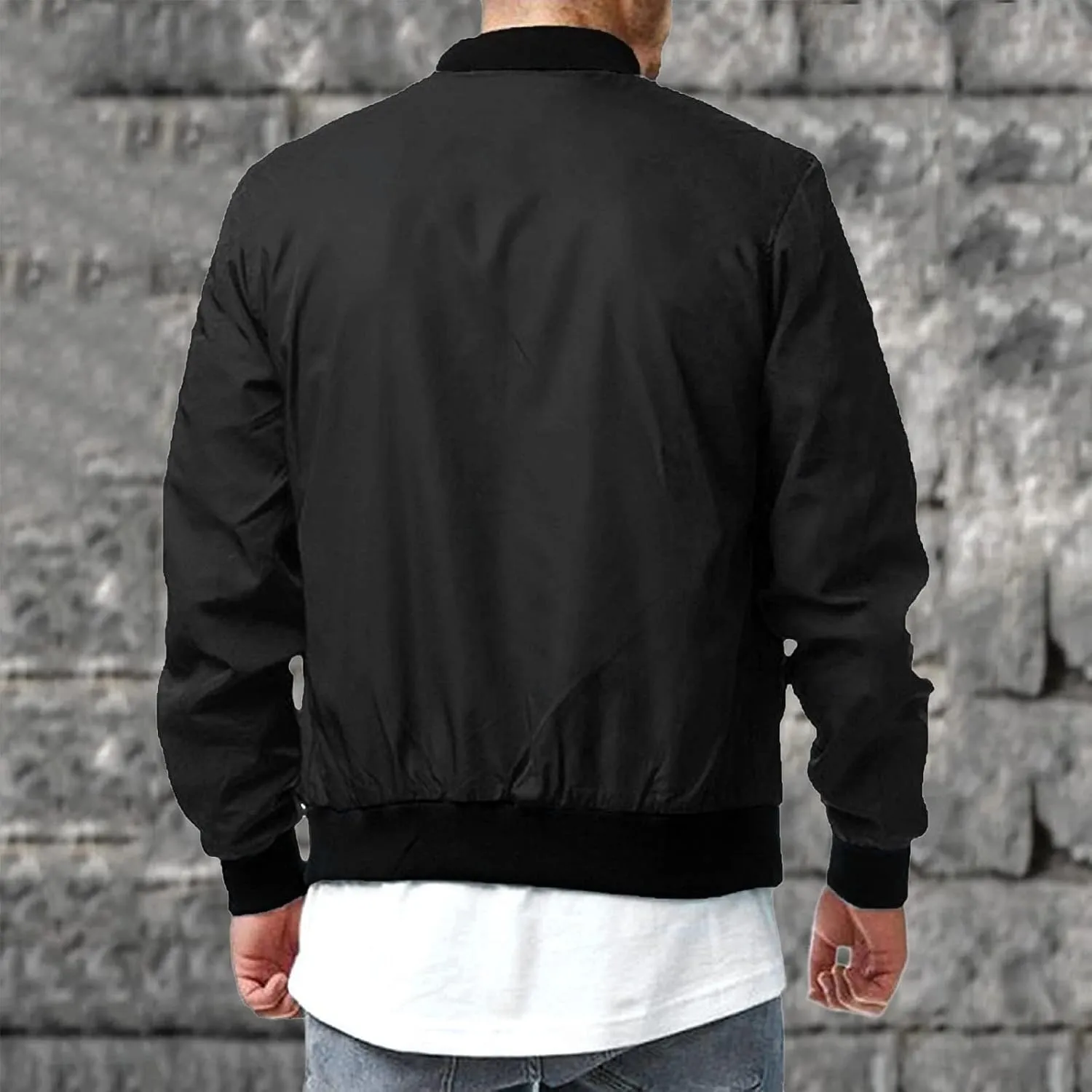 Winter Jackets for Men Men's Lightweight Bomber Jacket Causal Varsity Flight Windbreaker Track Jacket