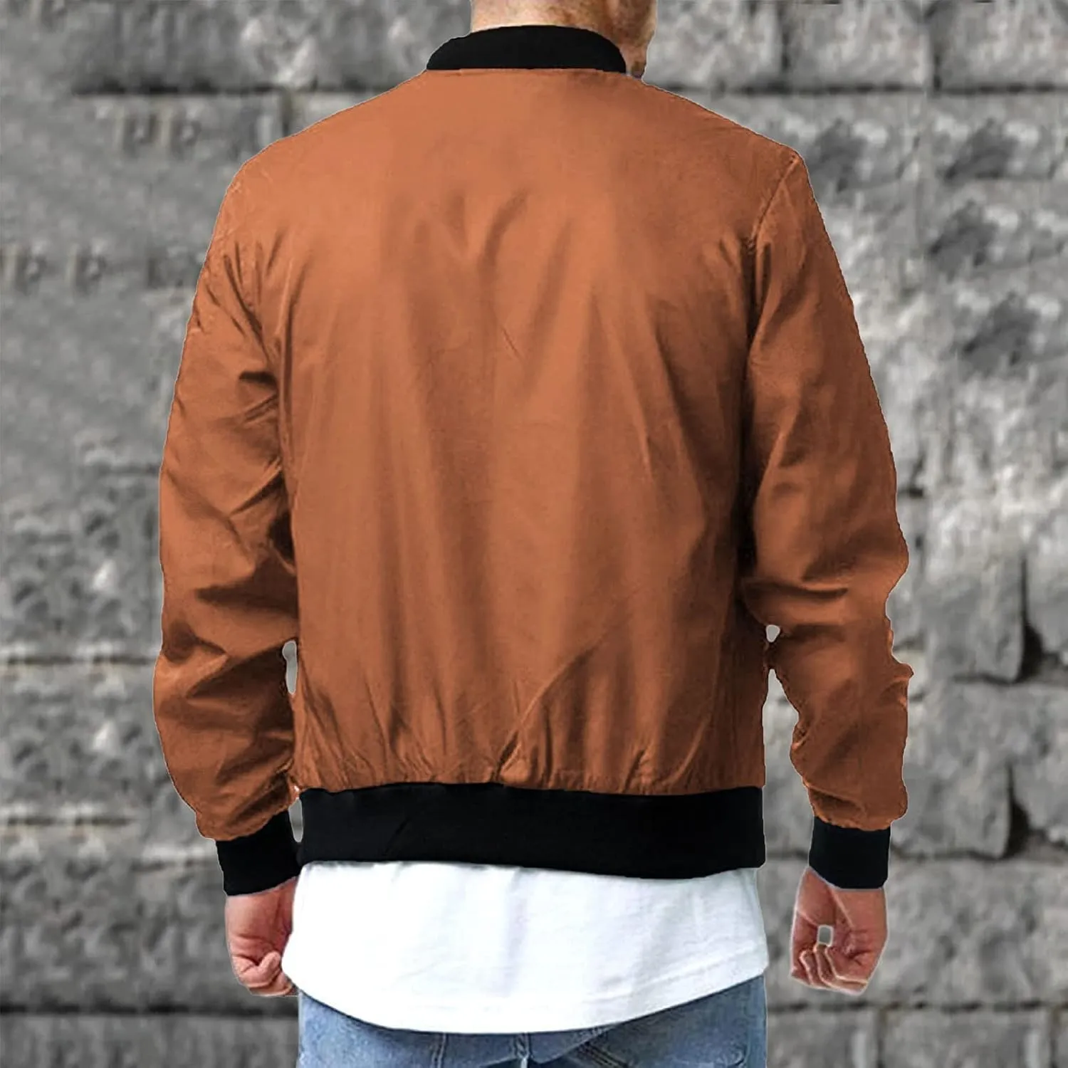 Winter Jackets for Men Men's Lightweight Bomber Jacket Windbreaker Softshell Varsity Jacket Coat