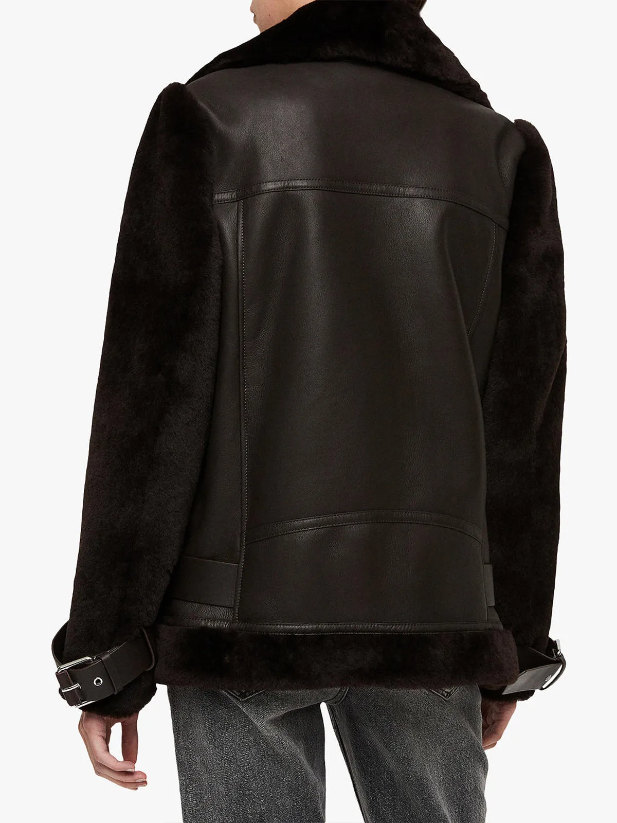 Women Belted Long Leather Jacket By TJS