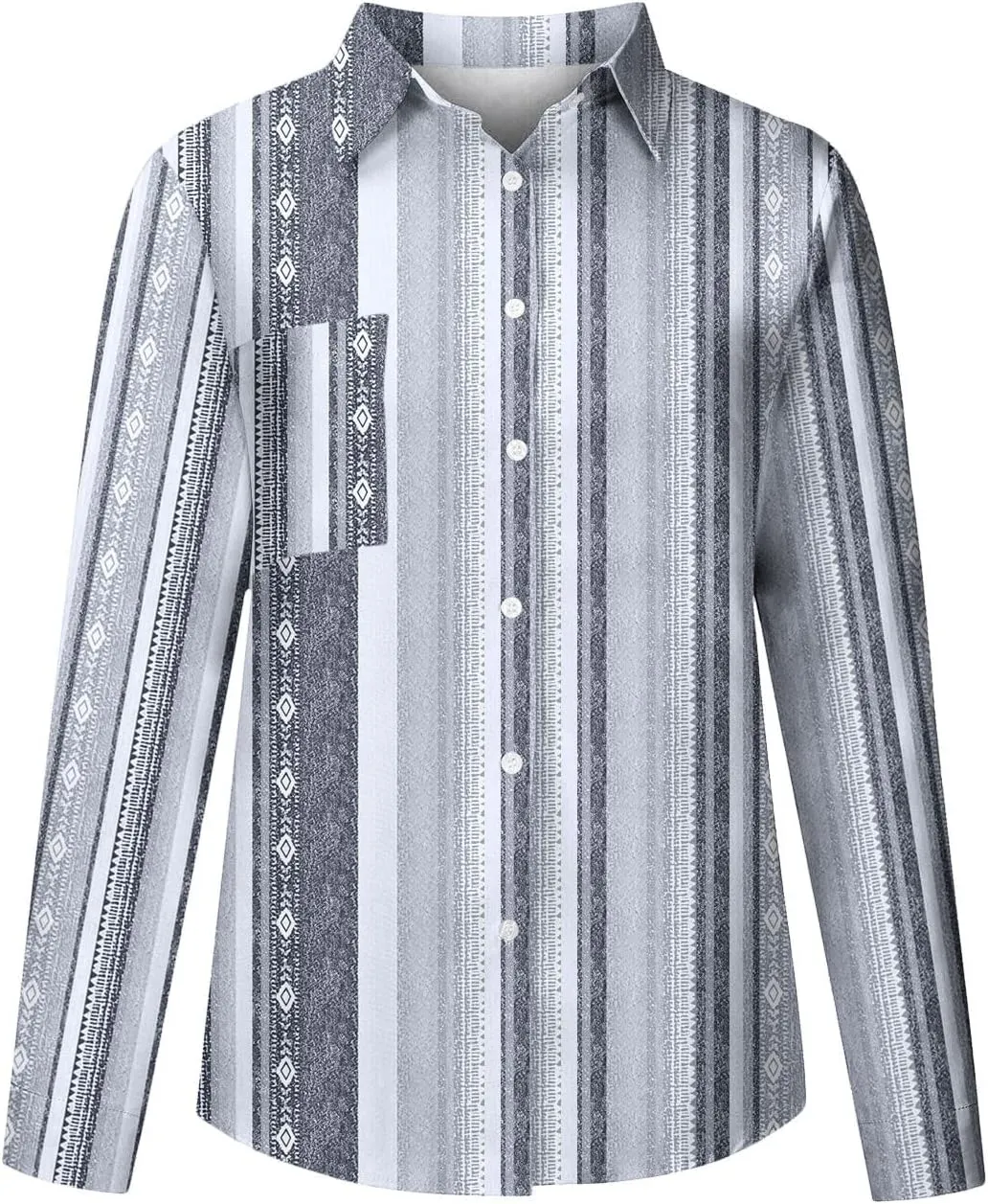 Women Button Down Shirts Cotton Linen Casual Collar Blouses Stripes Long Sleeve Shirts Comfy Fall Outfits 2024