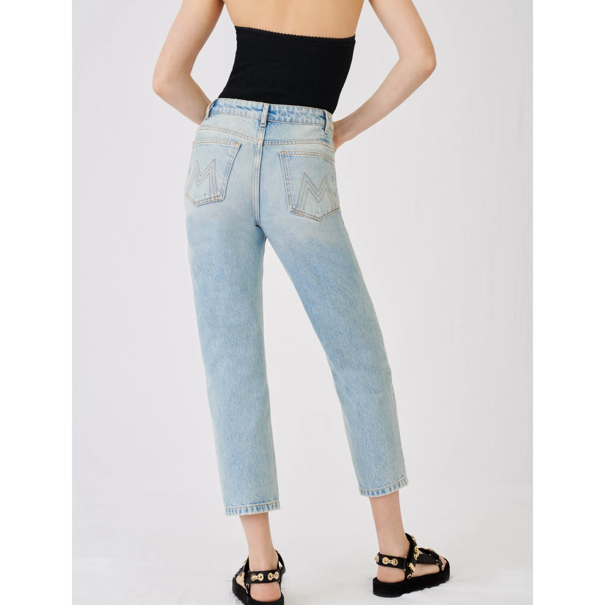 Women High-Waisted Jeans - Blue Sky