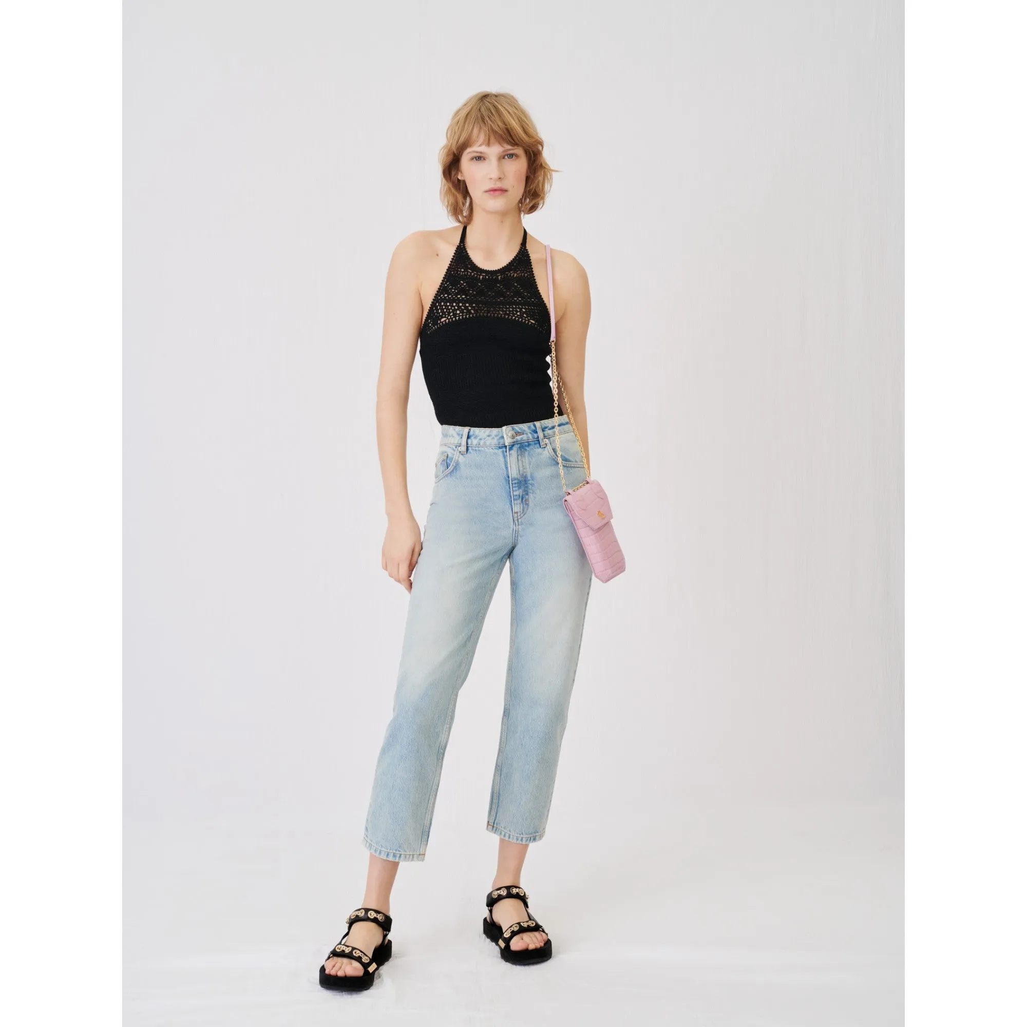 Women High-Waisted Jeans - Blue Sky
