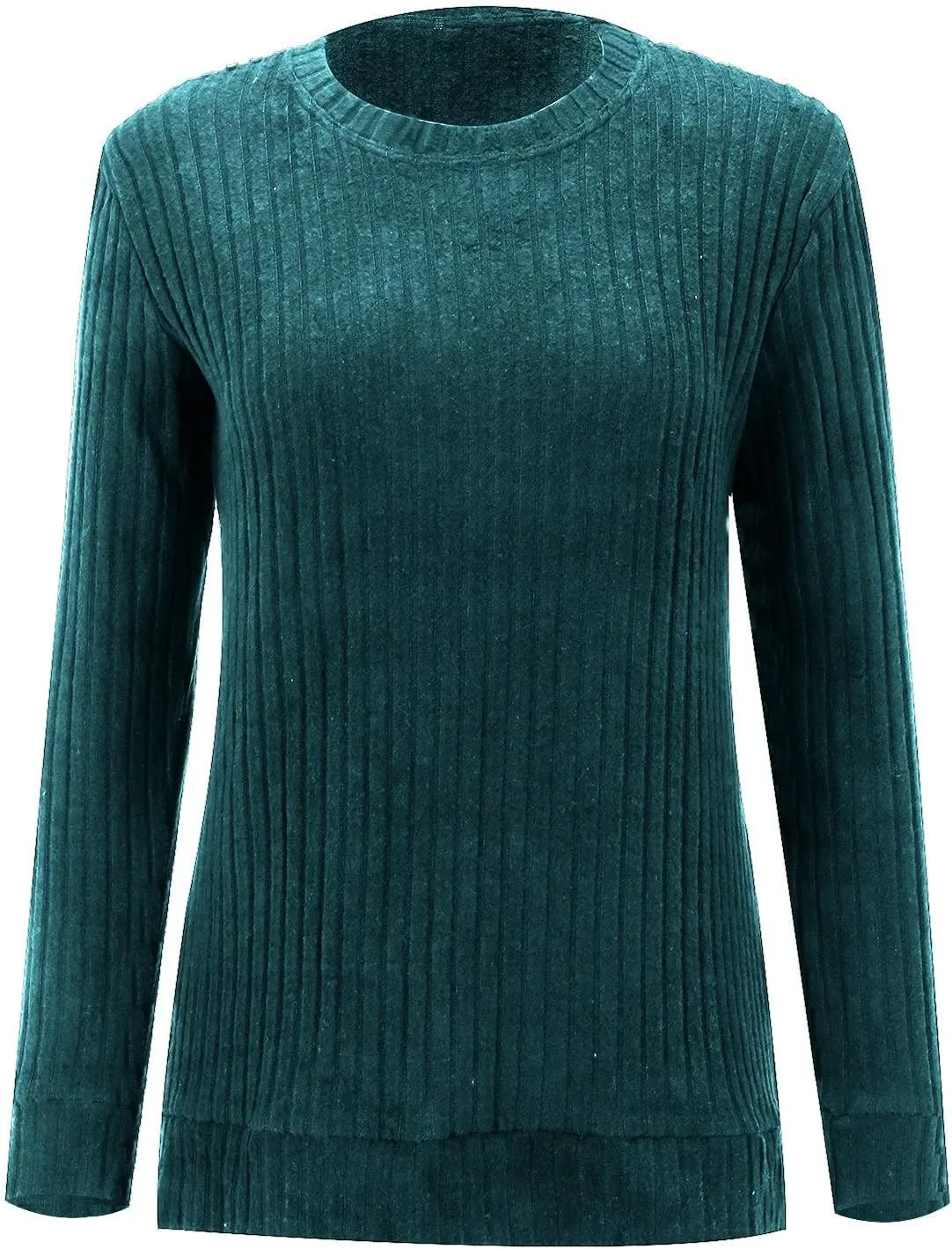 Women Sweater Women's Autumn and Winter New Thickened Korean Women's Solid Color Pullover Loose Crew Neck Sweatshirt