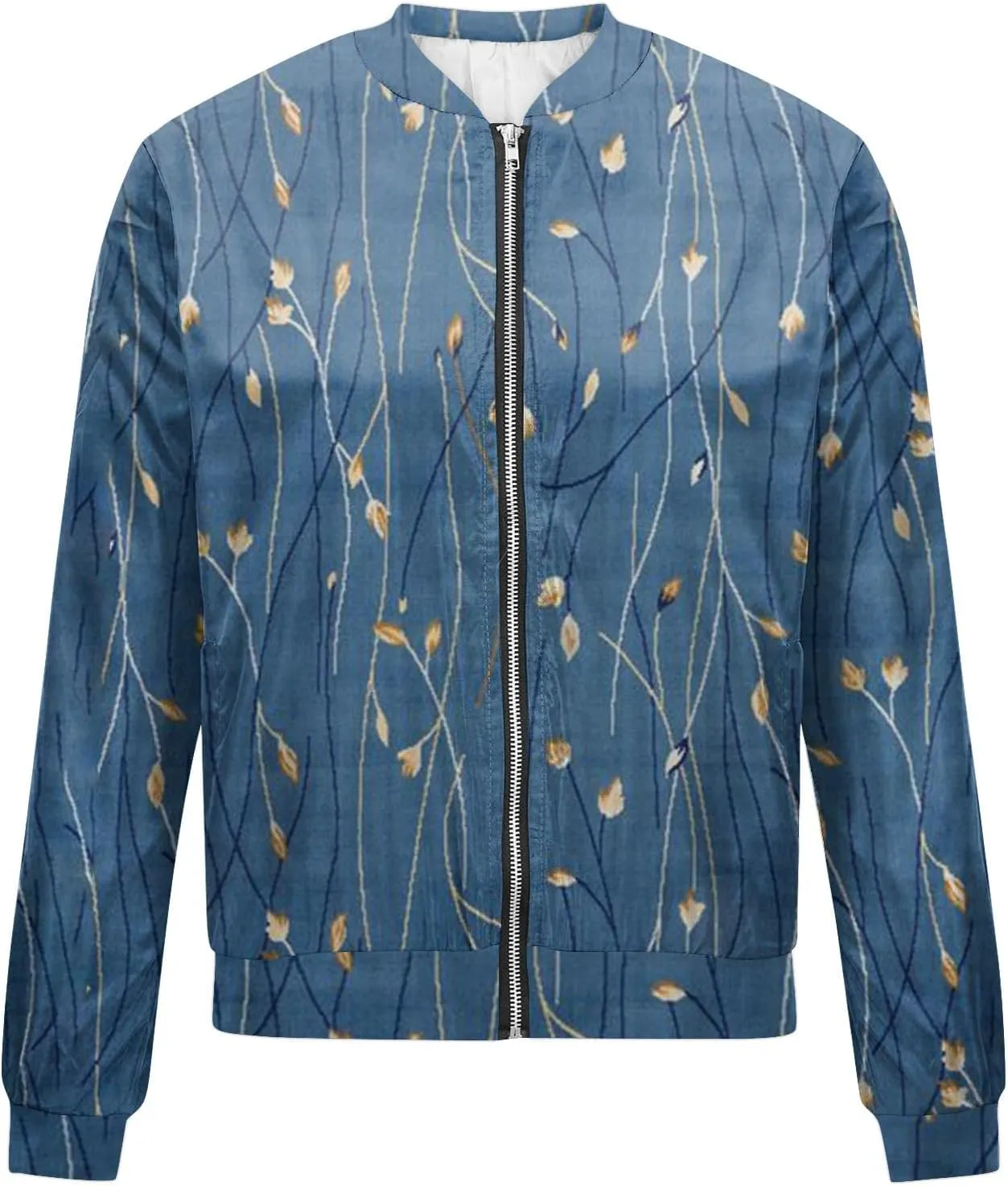 Womens Bomber Jacket Coat Casual Stand Collar Zip Up Lightweight Fall Fashion Jackets Outerwear Outfits with Pockets