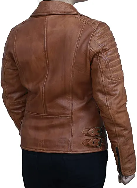 Women's Brown Motorcycle Jacket