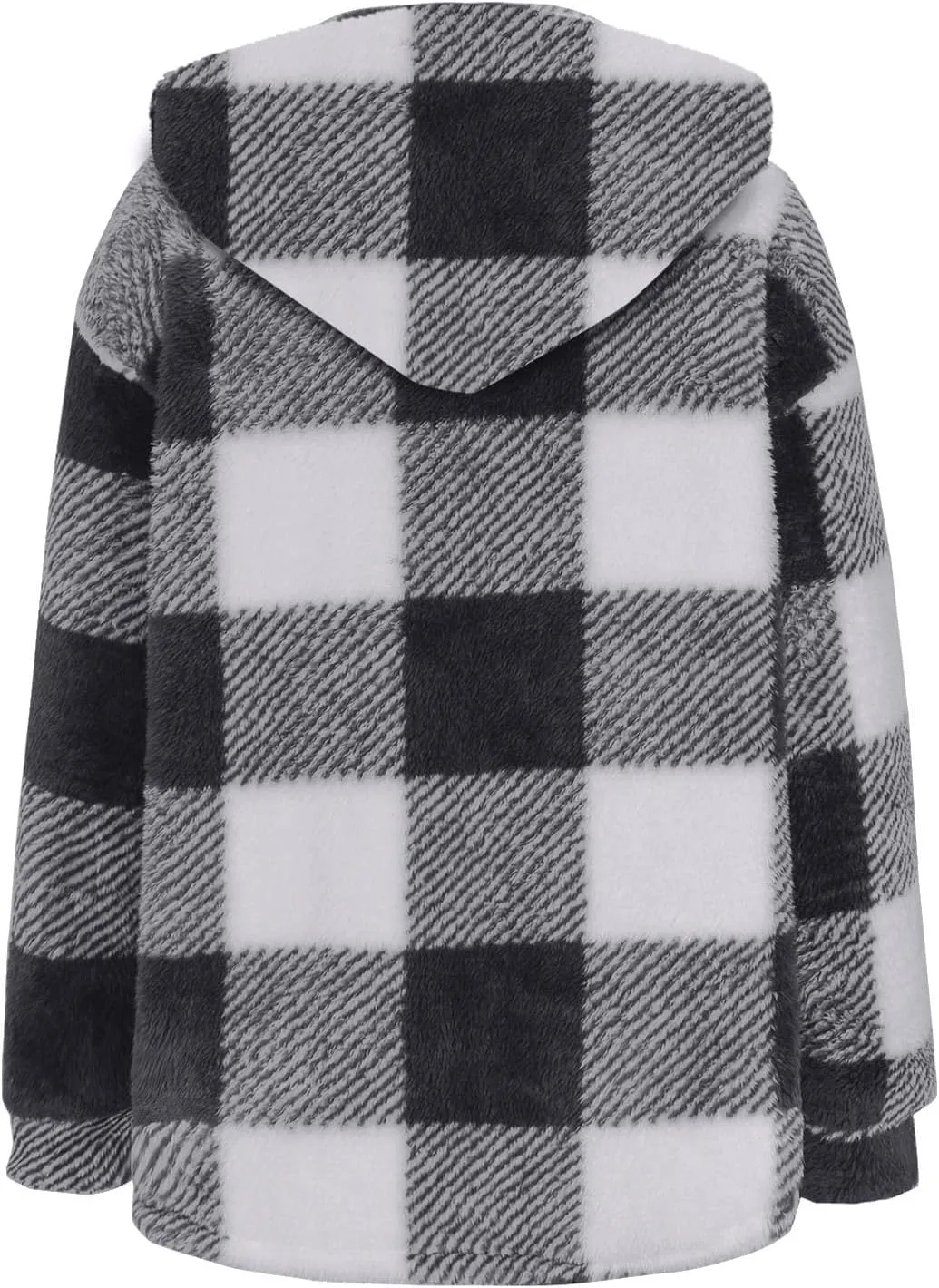 Womens Button Down Hoodies Fleece Lined Coats Soft Comfy Warm Cardigan Sweaters Plus Size Sherpa Jackets Outerwear