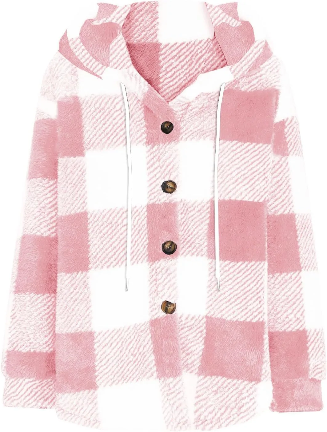 Womens Button Down Hoodies Fleece Lined Coats Soft Comfy Warm Cardigan Sweaters Plus Size Sherpa Jackets Outerwear