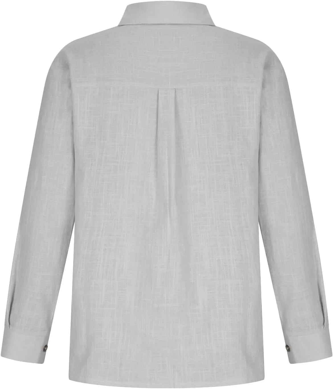 Womens Button Down Linen Shirt Business Casual Tops Long Sleeve Lapel Shirt Dressy Shirts for Work Lightweight Shirts