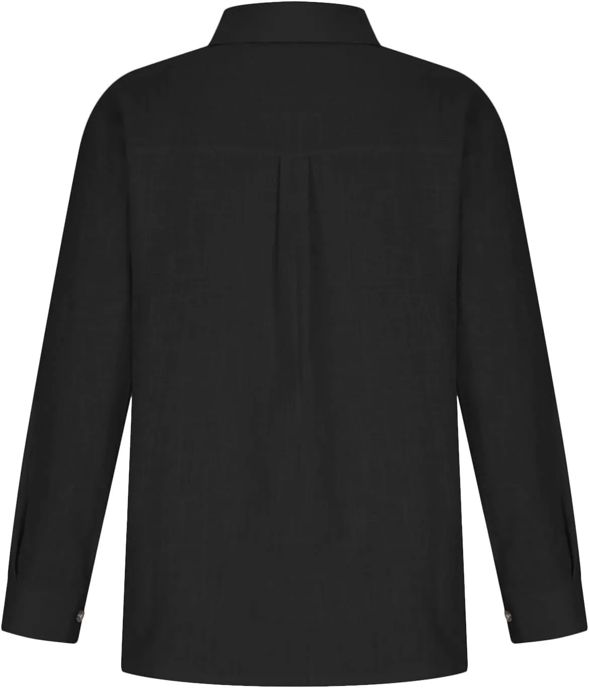 Womens Button Down Linen Shirt Business Casual Tops Long Sleeve Lapel Shirt Dressy Shirts for Work Lightweight Shirts
