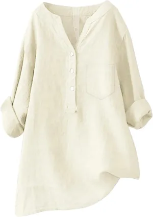 Womens Button Down Shirts Gauze Cotton Dress Women's Retro Floral Art Print Casual Long Long Sleeve Shirts Oversized