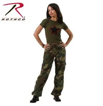 Womens Camo Vintage Paratrooper Fatigue Pants