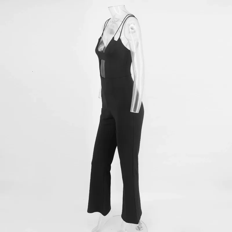 Women's Casual Sleeveless Backless V-Neck Jumpsuit