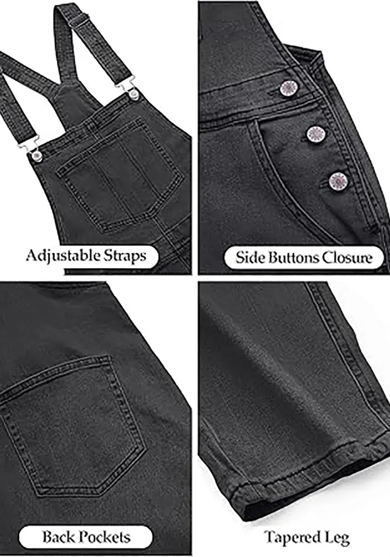 Women's Casual Stretch Adjustable Denim Bib Overalls Jeans Pants Jumpsuits