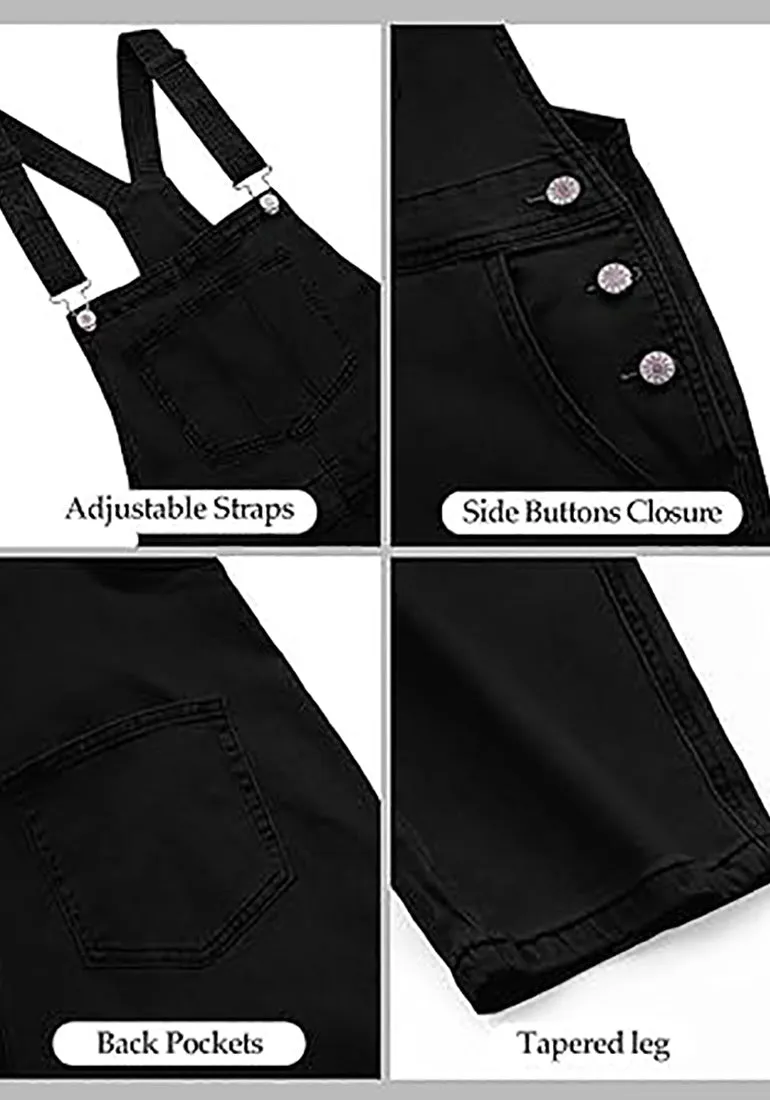 Women's Casual Stretch Adjustable Denim Bib Overalls Jeans Pants Jumpsuits