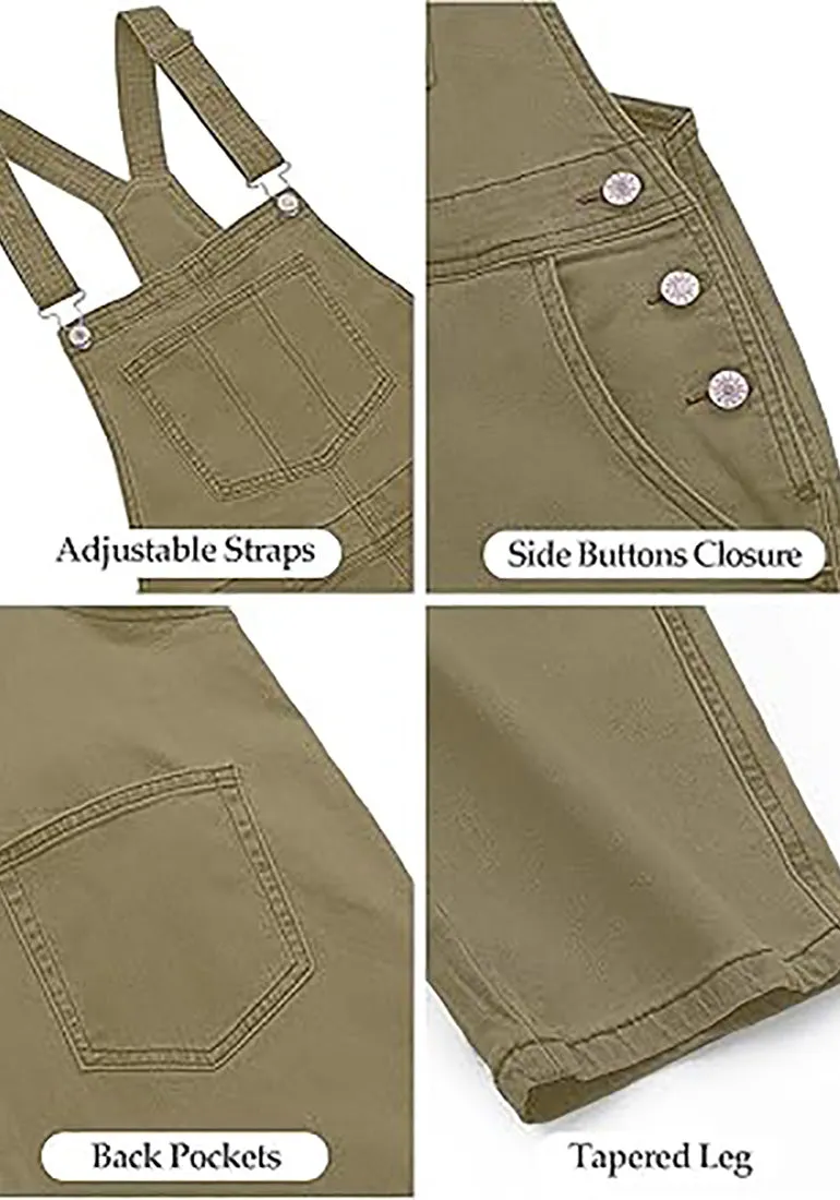 Women's Casual Stretch Adjustable Denim Bib Overalls Jeans Pants Jumpsuits
