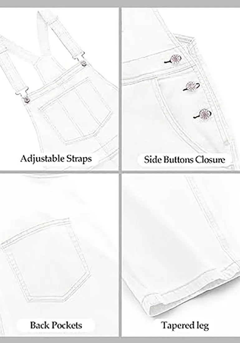 Women's Casual Stretch Adjustable Denim Bib Overalls Jeans Pants Jumpsuits