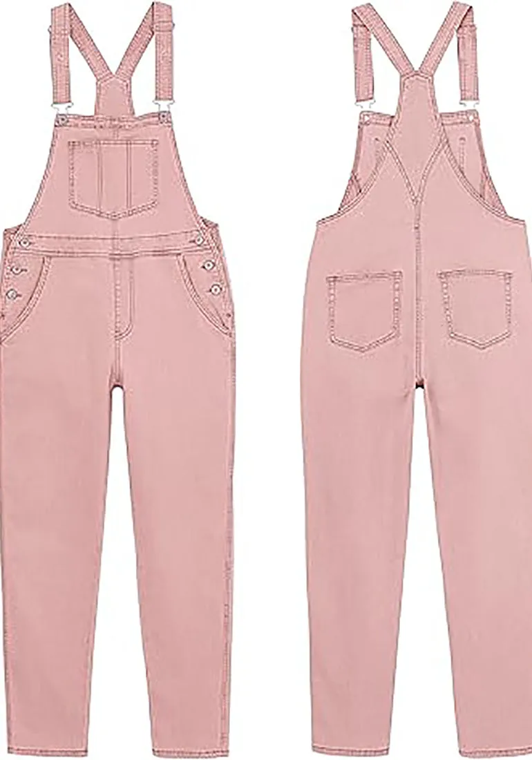 Women's Casual Stretch Adjustable Denim Bib Overalls Jeans Pants Jumpsuits