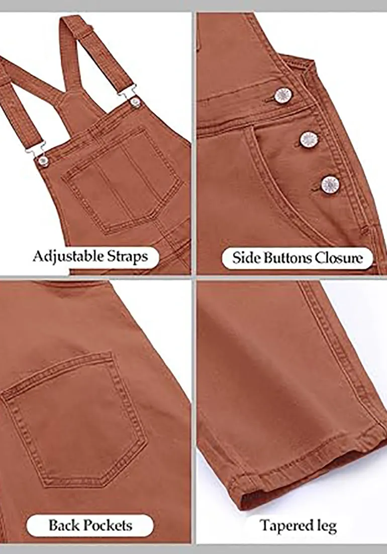 Women's Casual Stretch Adjustable Denim Bib Overalls Jeans Pants Jumpsuits