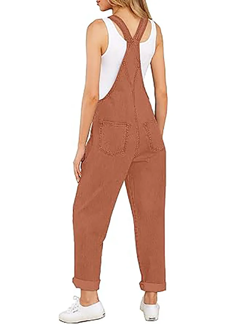 Women's Casual Stretch Adjustable Denim Bib Overalls Jeans Pants Jumpsuits