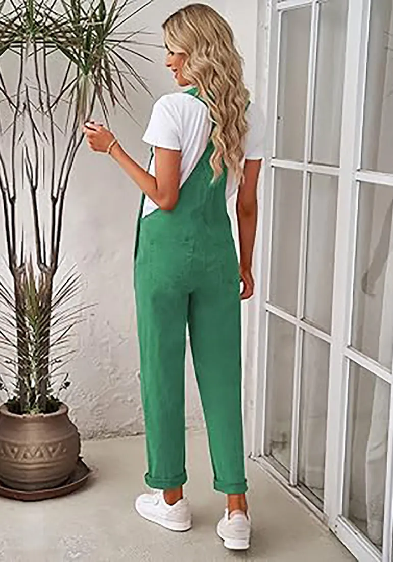 Women's Casual Stretch Adjustable Denim Bib Overalls Jeans Pants Jumpsuits