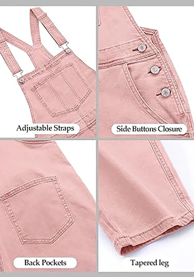 Women's Casual Stretch Adjustable Denim Bib Overalls Jeans Pants Jumpsuits