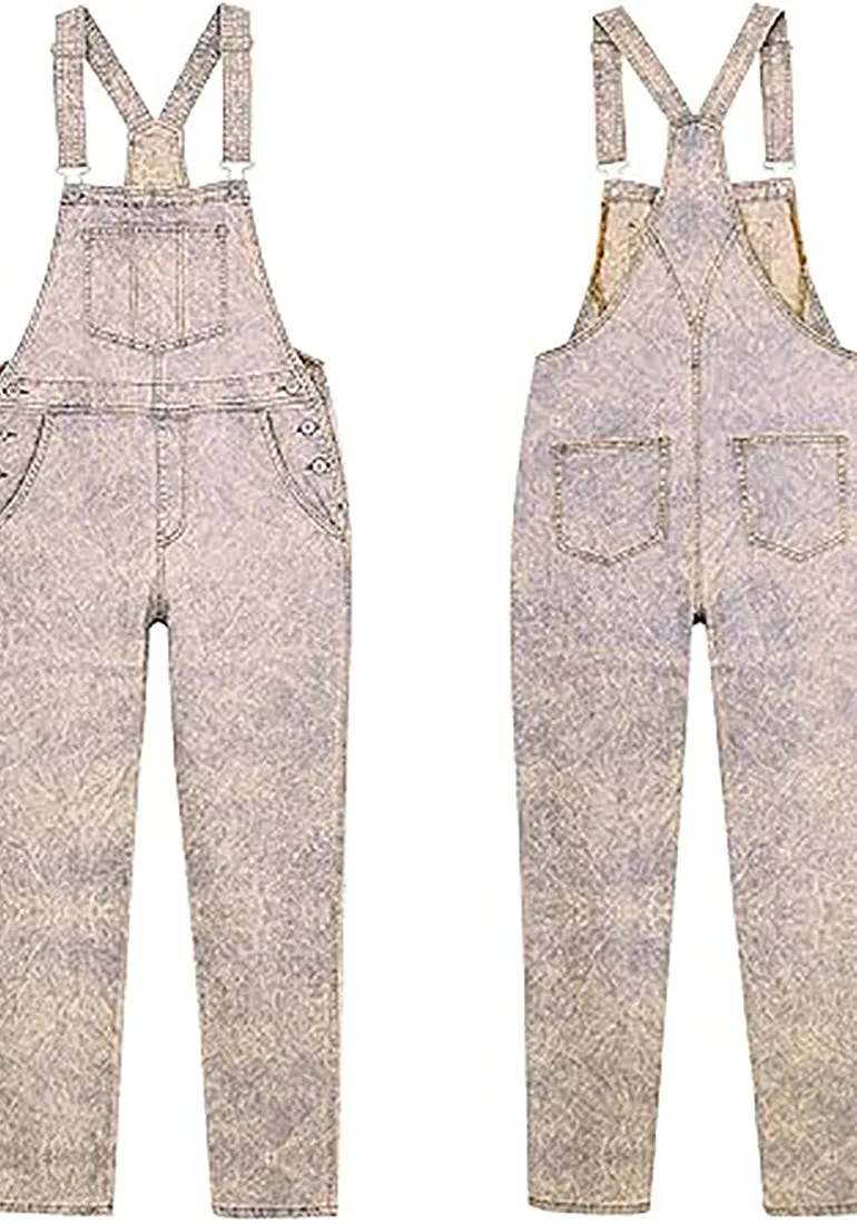 Women's Casual Stretch Adjustable Denim Bib Overalls Jeans Pants Jumpsuits