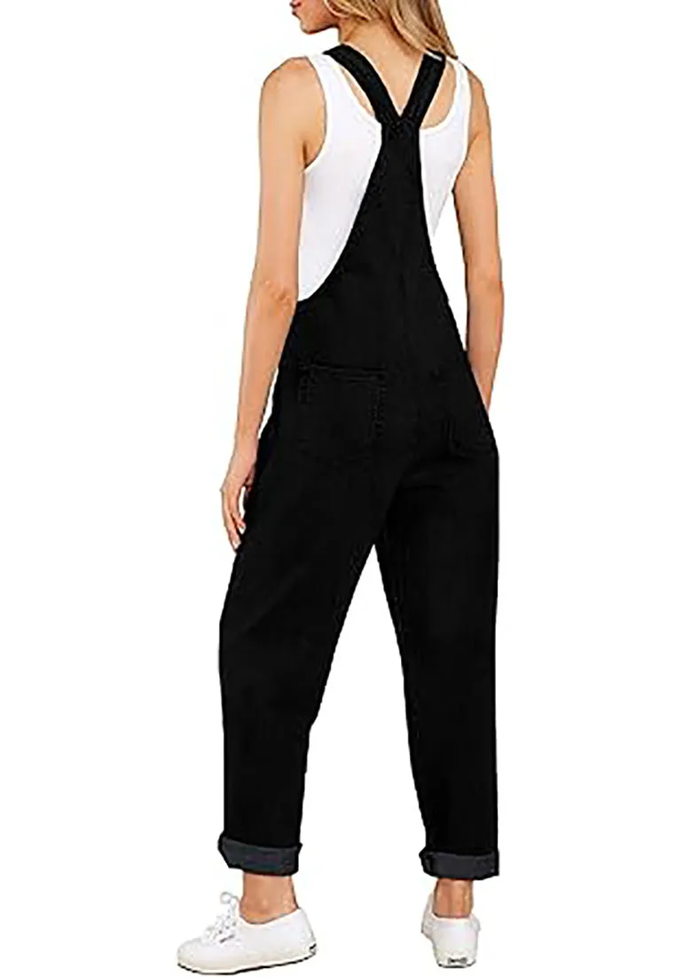 Women's Casual Stretch Adjustable Denim Bib Overalls Jeans Pants Jumpsuits
