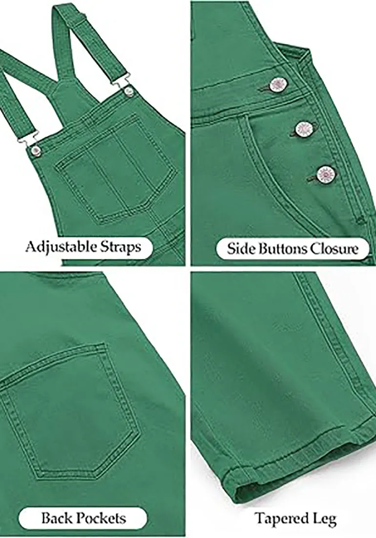 Women's Casual Stretch Adjustable Denim Bib Overalls Jeans Pants Jumpsuits