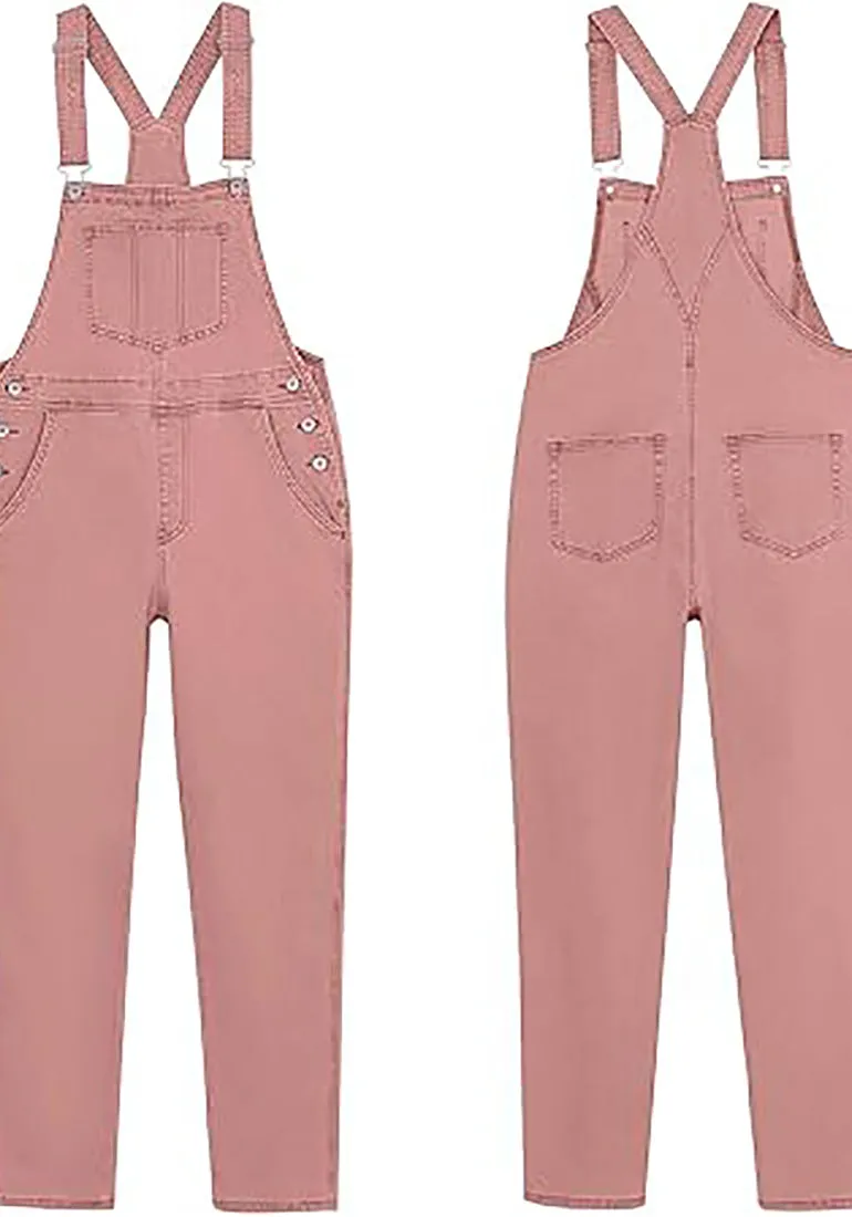 Women's Casual Stretch Adjustable Denim Bib Overalls Jeans Pants Jumpsuits