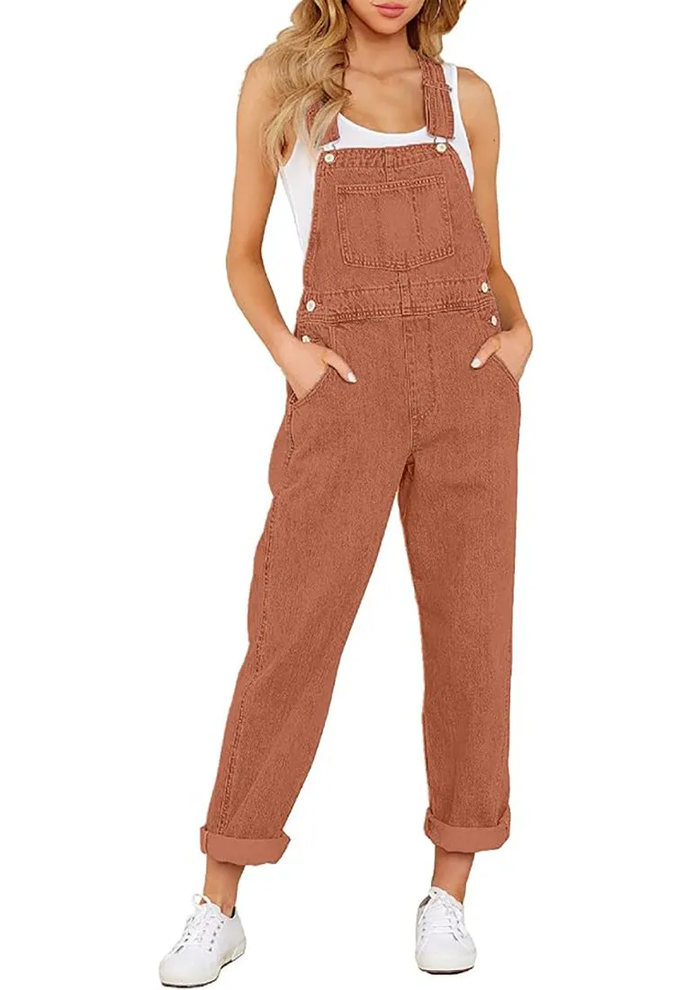 Women's Casual Stretch Adjustable Denim Bib Overalls Jeans Pants Jumpsuits