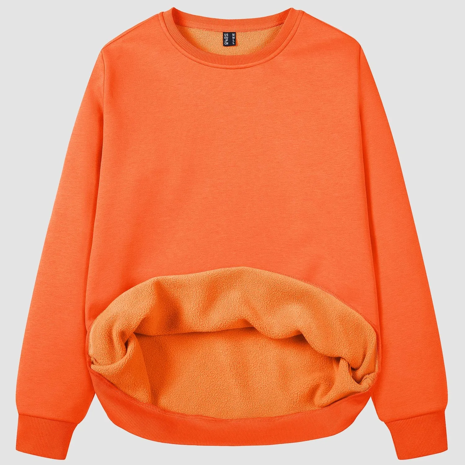 Women's Crewneck Sweatshirt Long Sleeve Casual Warm Fleece Pullover Sweater