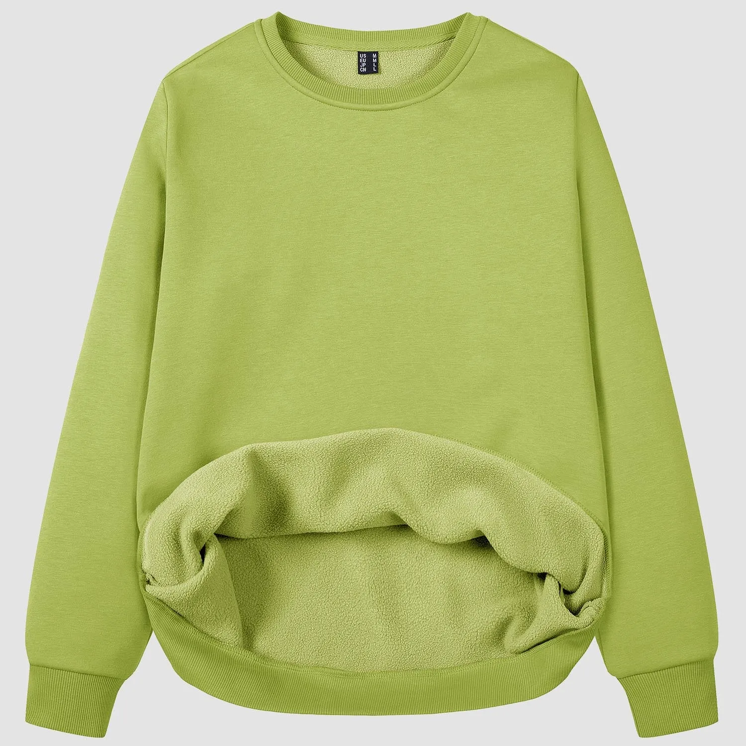 Women's Crewneck Sweatshirt Long Sleeve Casual Warm Fleece Pullover Sweater