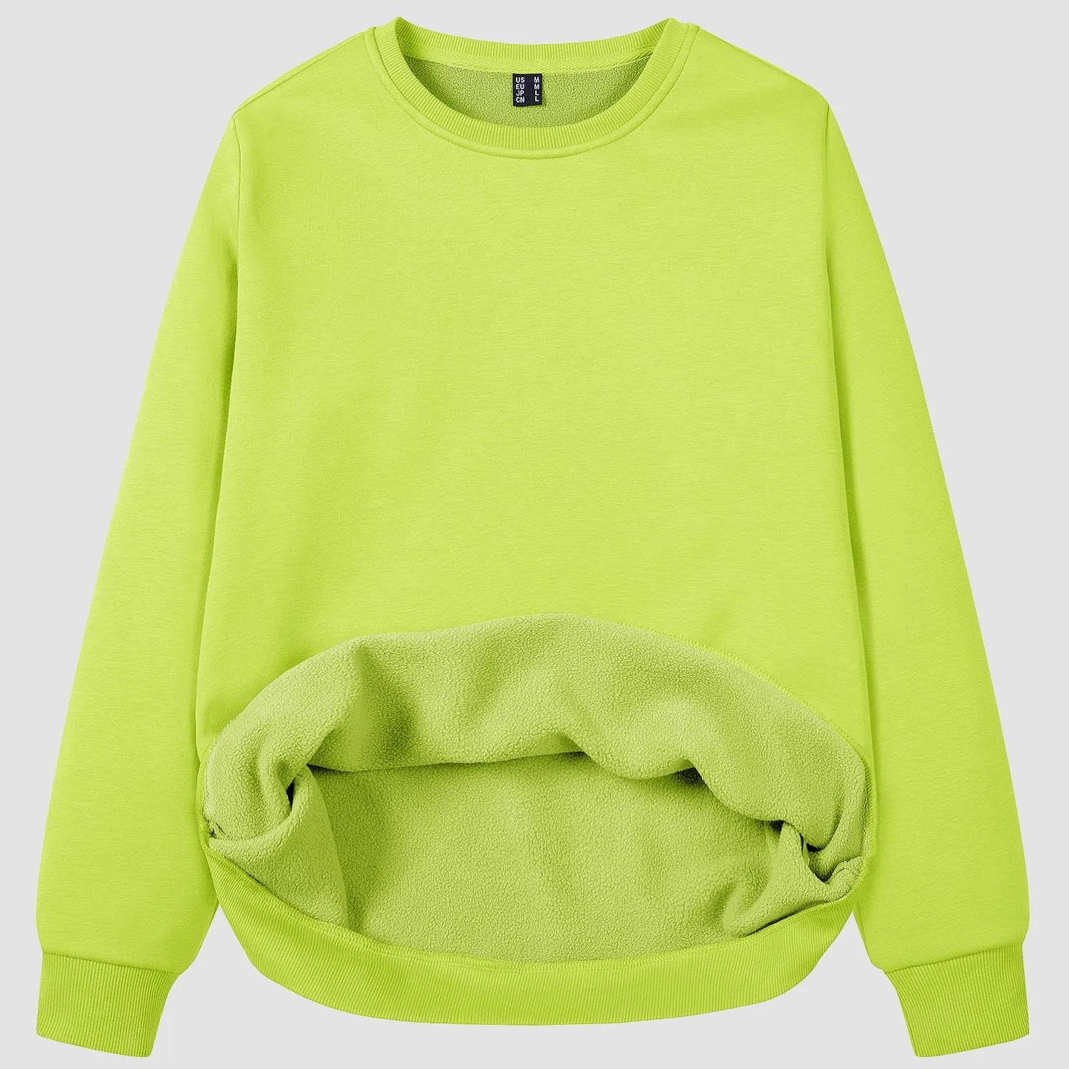 Women's Crewneck Sweatshirt Long Sleeve Casual Warm Fleece Pullover Sweater
