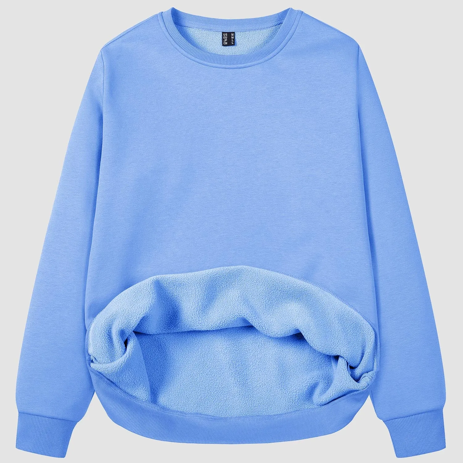 Women's Crewneck Sweatshirt Long Sleeve Casual Warm Fleece Pullover Sweater